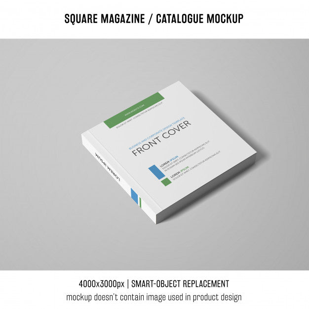 Professional Square Magazine Or Catalogue Mockup Psd