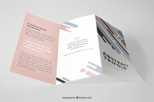 Professional Trifold Brochure Mockup Psd
