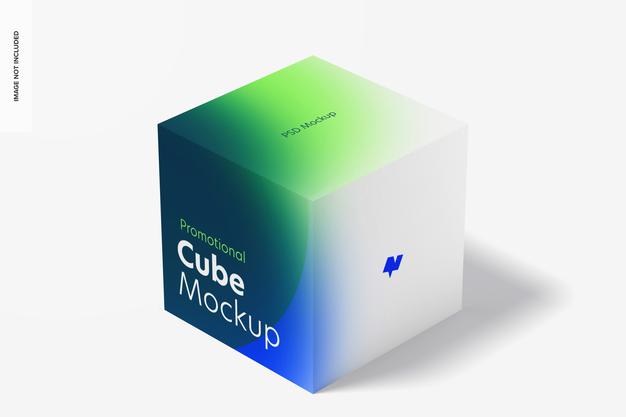 Promotional Cube Display Mockup Psd