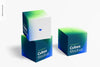 Promotional Cubes Display Mockup, Stacked Psd