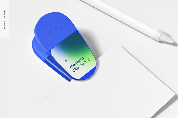 Promotional Magnetic Clip With Paper Mockup Psd