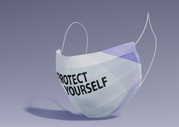 Protect Yourself Message On Mask Psd