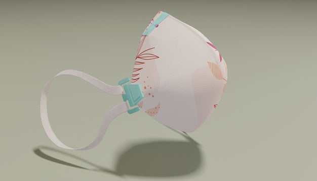 Protection Mask Mock-Up With Shadow Psd