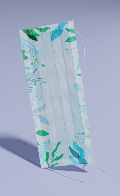 Protective Mask With Leaves Pattern Psd
