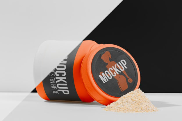 Protein Powder Gym Mock-Up Concept Psd