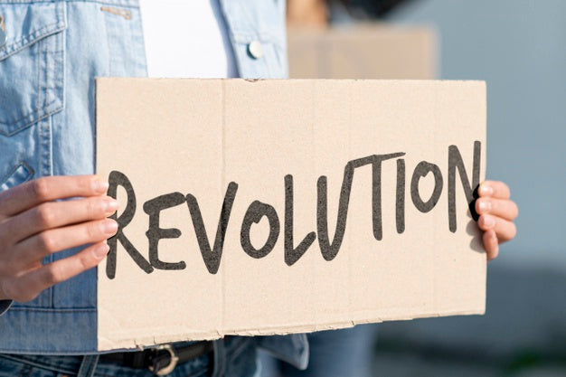 Protester With Board Mock-Up Psd