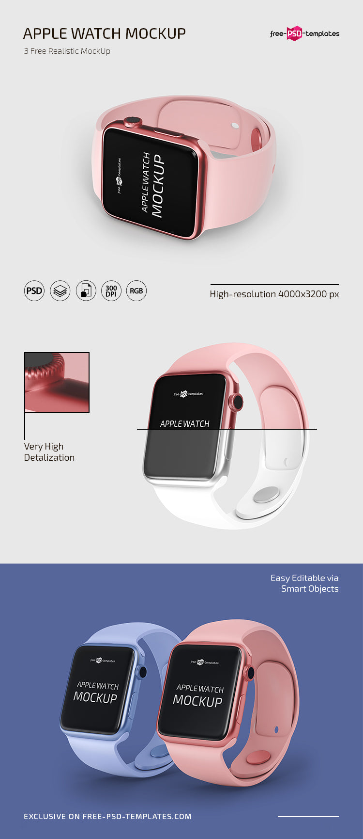 Psd Apple Watch Mockup Templates