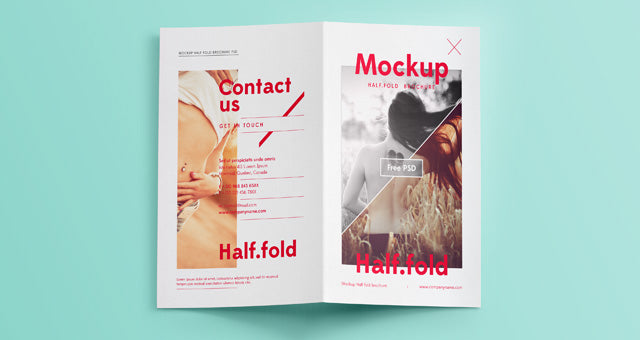 Psd Bi Fold Mockup Template Vol6
