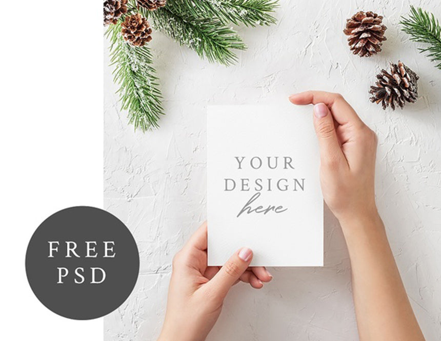 Psd Christmas Card Mockup