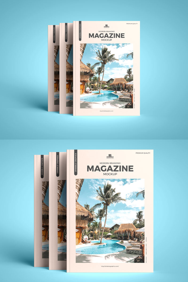 Psd Cover Branding Magazine Mockup