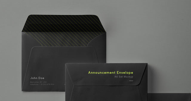 Psd Envelope Mockup Set A6
