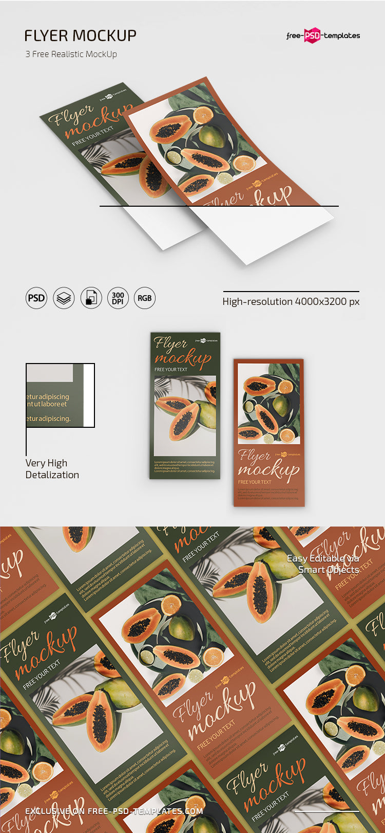 Psd Flyer Mockup Template