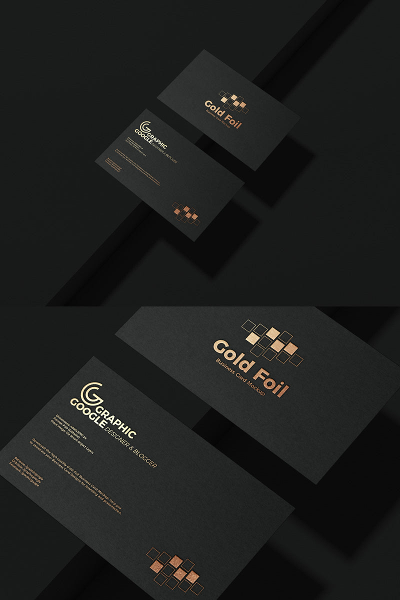 Psd Gold Foil Business Card Mockup