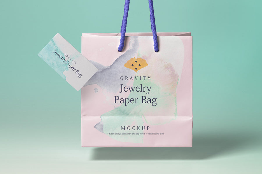 Psd Gravity Shopping Bag Mockup 3