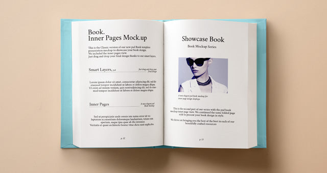 Psd Hardback Book Inner Mockup