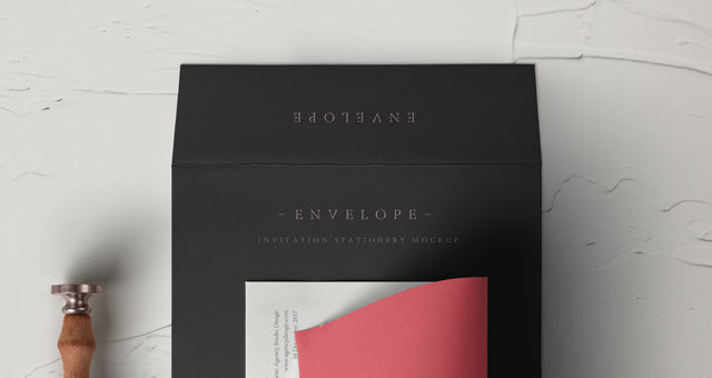 Psd Invitation Envelope Mockup