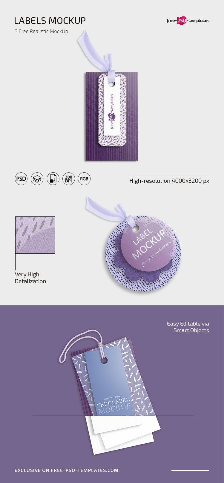 Psd Labels Mockup Template