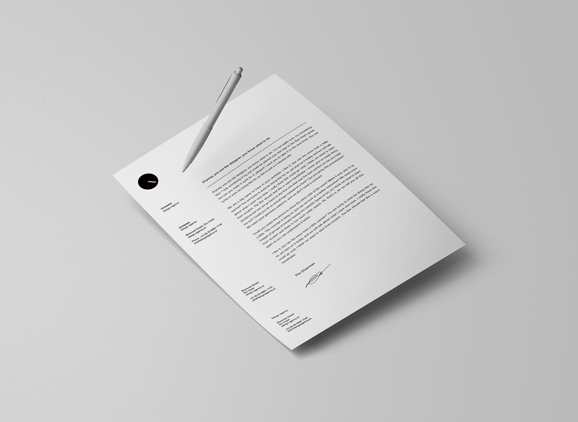 Psd Letterhead Mockup