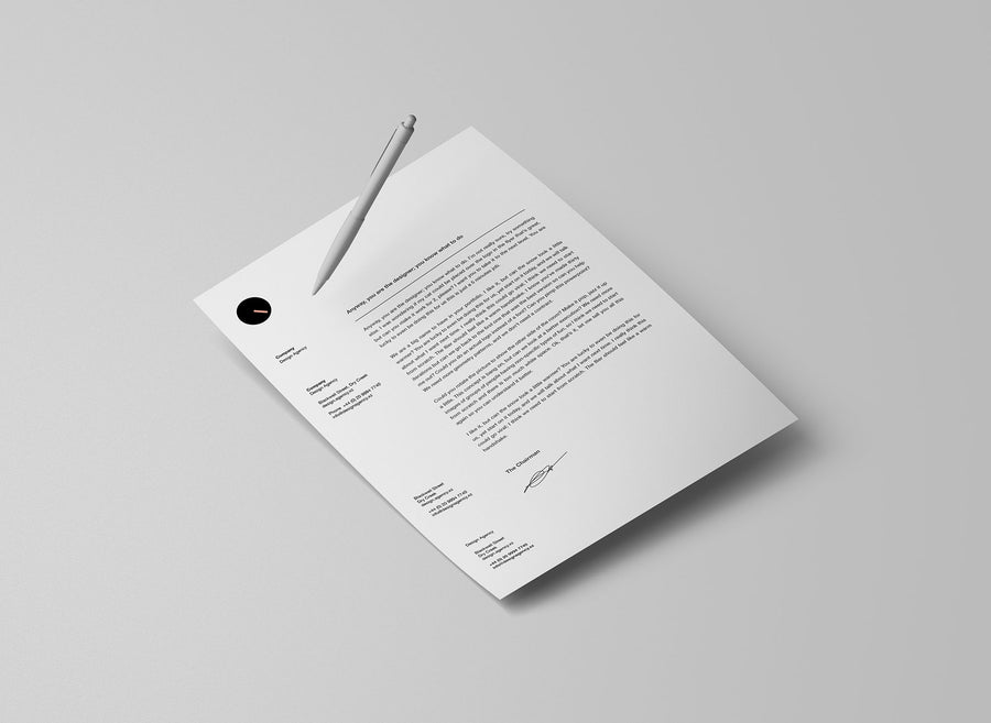 Psd Letterhead Mockup