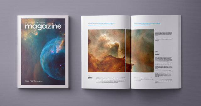 Psd Magazine Mockup Template Us A4