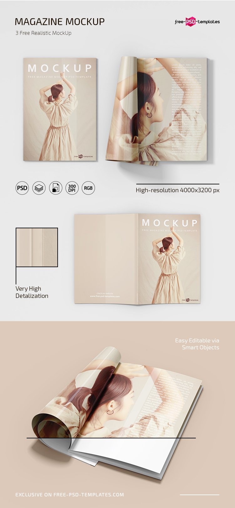 Psd Magazine Mockup Template