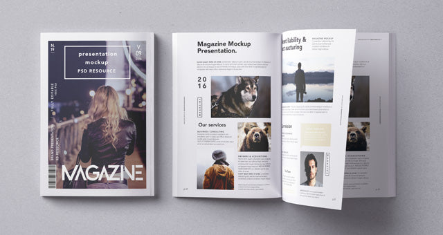 Psd Magazine Mockup Vol9