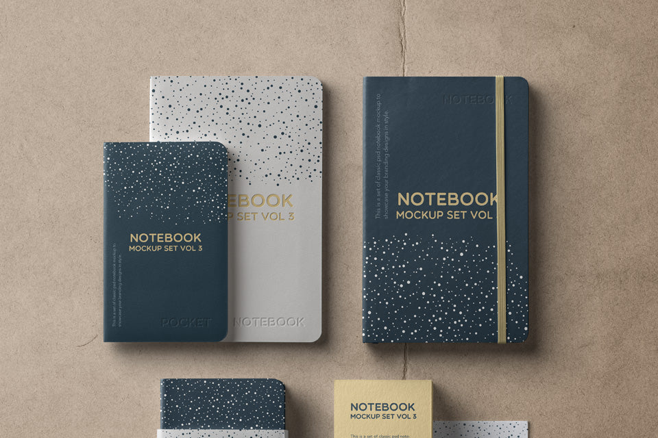 Psd Notebook Mockup Set Vol 3