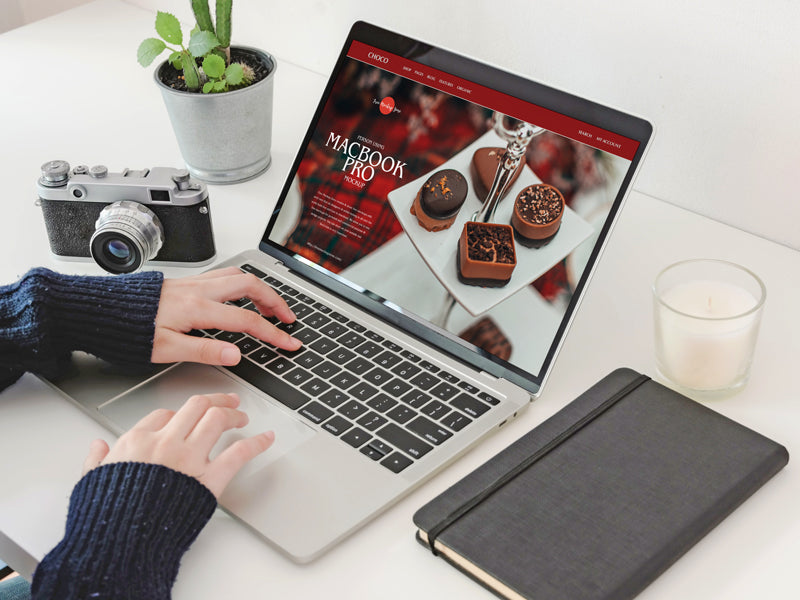 Psd Person Using Macbook Pro Mockup