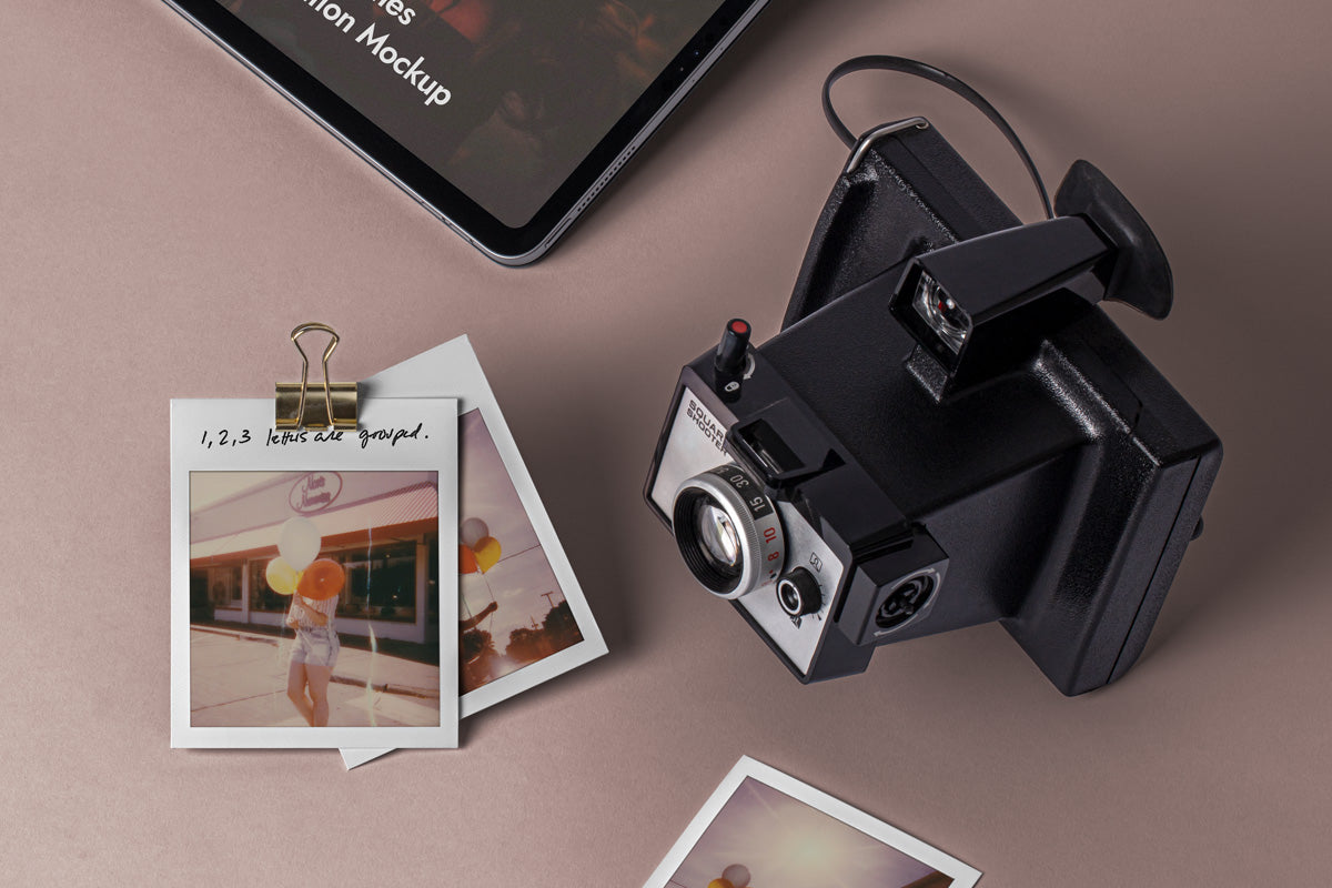 Psd Polaroid Mockup Frames Set