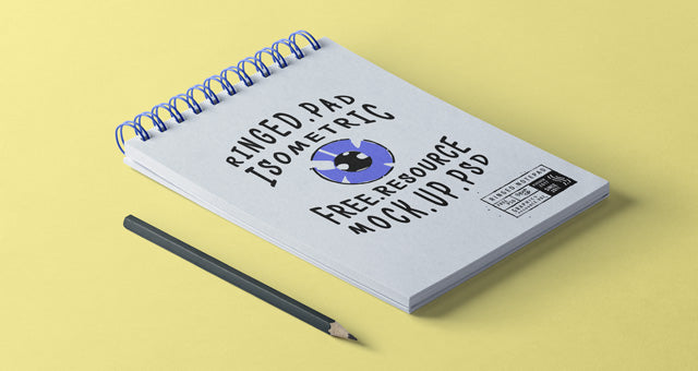 Psd Ringed Notepad Mockup Vol2