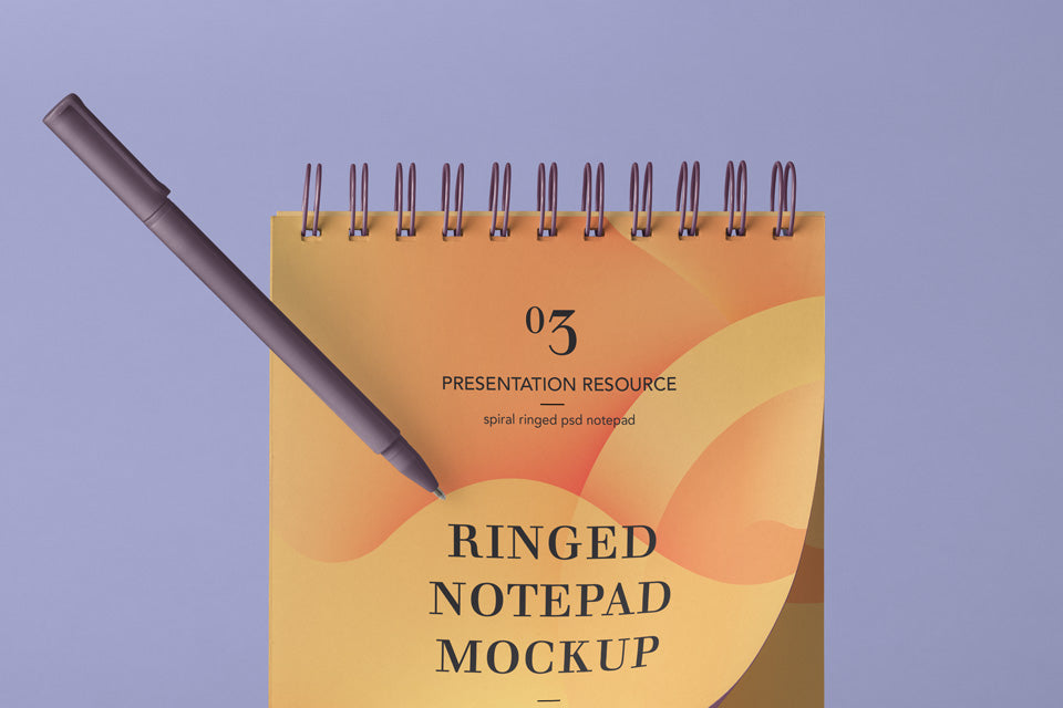 Psd Ringed Notepad Mockup Vol3