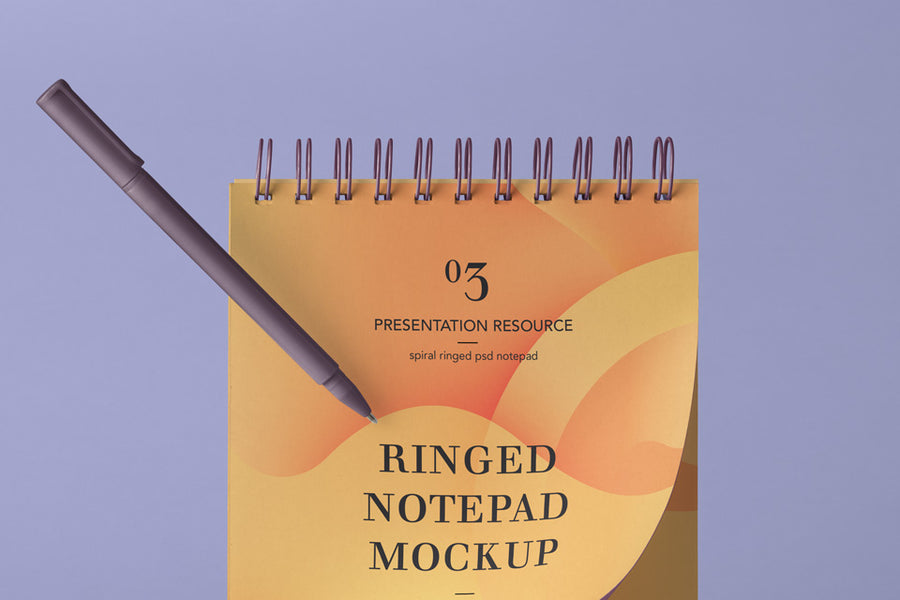 Psd Ringed Notepad Mockup Vol3