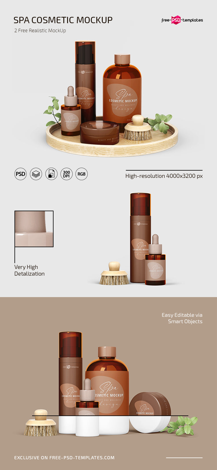 Psd Spa Cosmetic Template Mockup