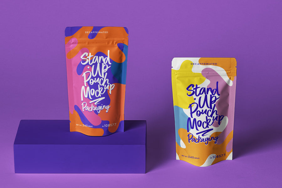 Psd Stand Up Pouch Packaging Mockup