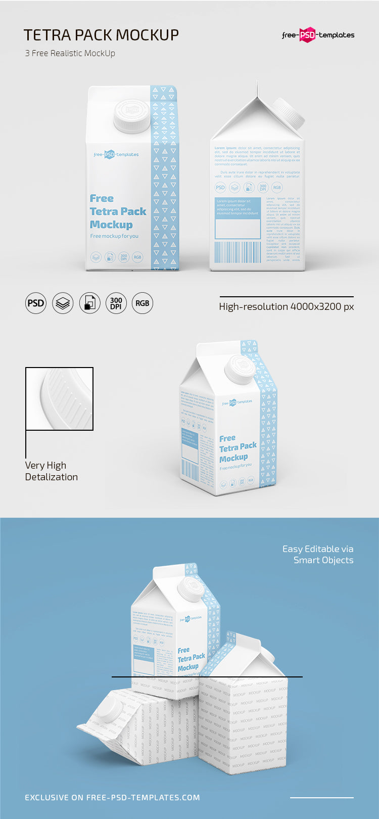 Psd Tetra Pack Mockup Templates