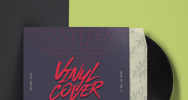 Psd Vinyl Cover Record Mockup Vol4