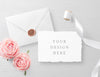 Psd Wedding Invitation Card & Envelope Mockups