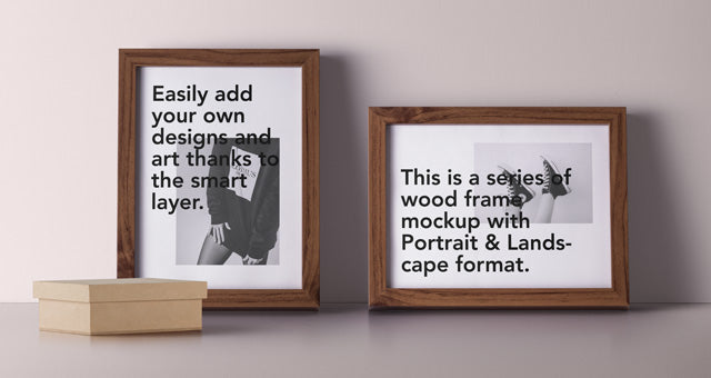 Psd Wood Frame Mockup Vol6