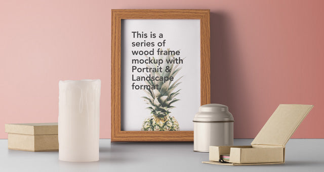Psd Wood Frame Mockup Vol7