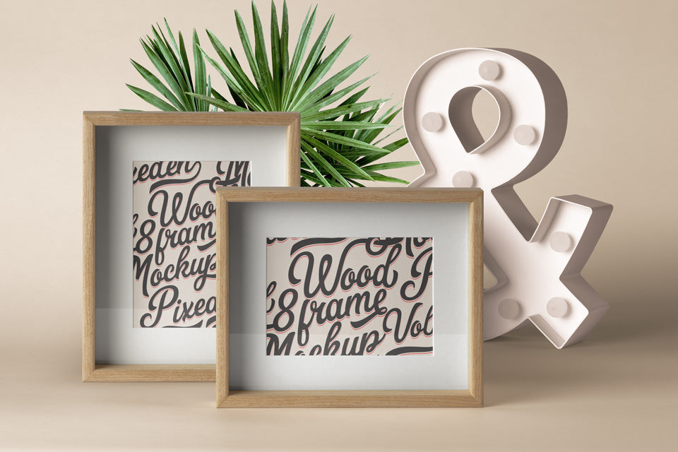 Psd Wood Frame Mockup Vol9