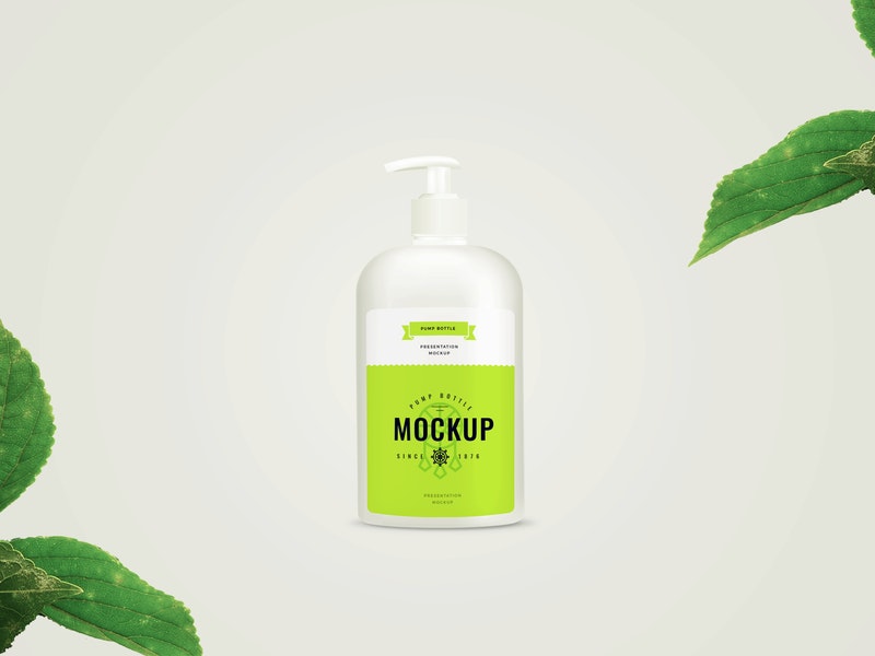Pump Bottle Psd Mockup
