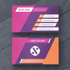 Purple And Orange Business Card Psd