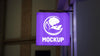 Purple Night Business Sign Mock-Up Psd