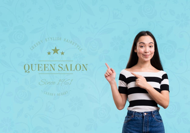 Queen Salon Mock-Up Ad For Hair Salon Psd