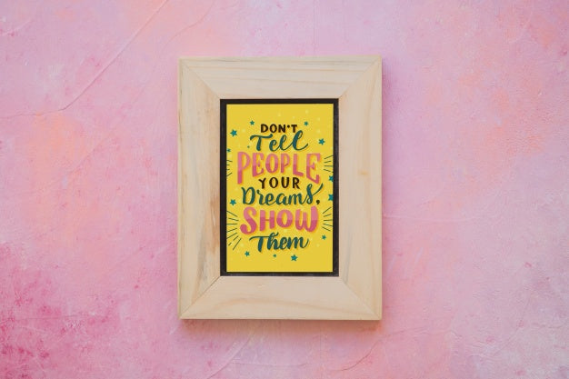 Quote And Frame Mockup Concept Psd