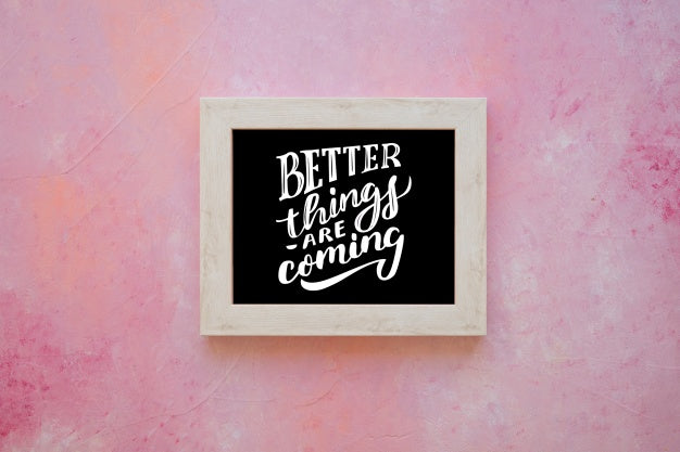 Quote And Frame Mockup Concept Psd