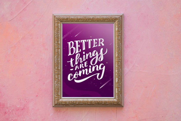 Quote And Frame Mockup Psd