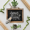 Quote On Chalkboard With Bamboo And Buddha Psd