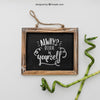 Quote On Chalkboard With Bamboo Psd