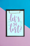 Quote Or Lettering Mockup On Clipboard Psd